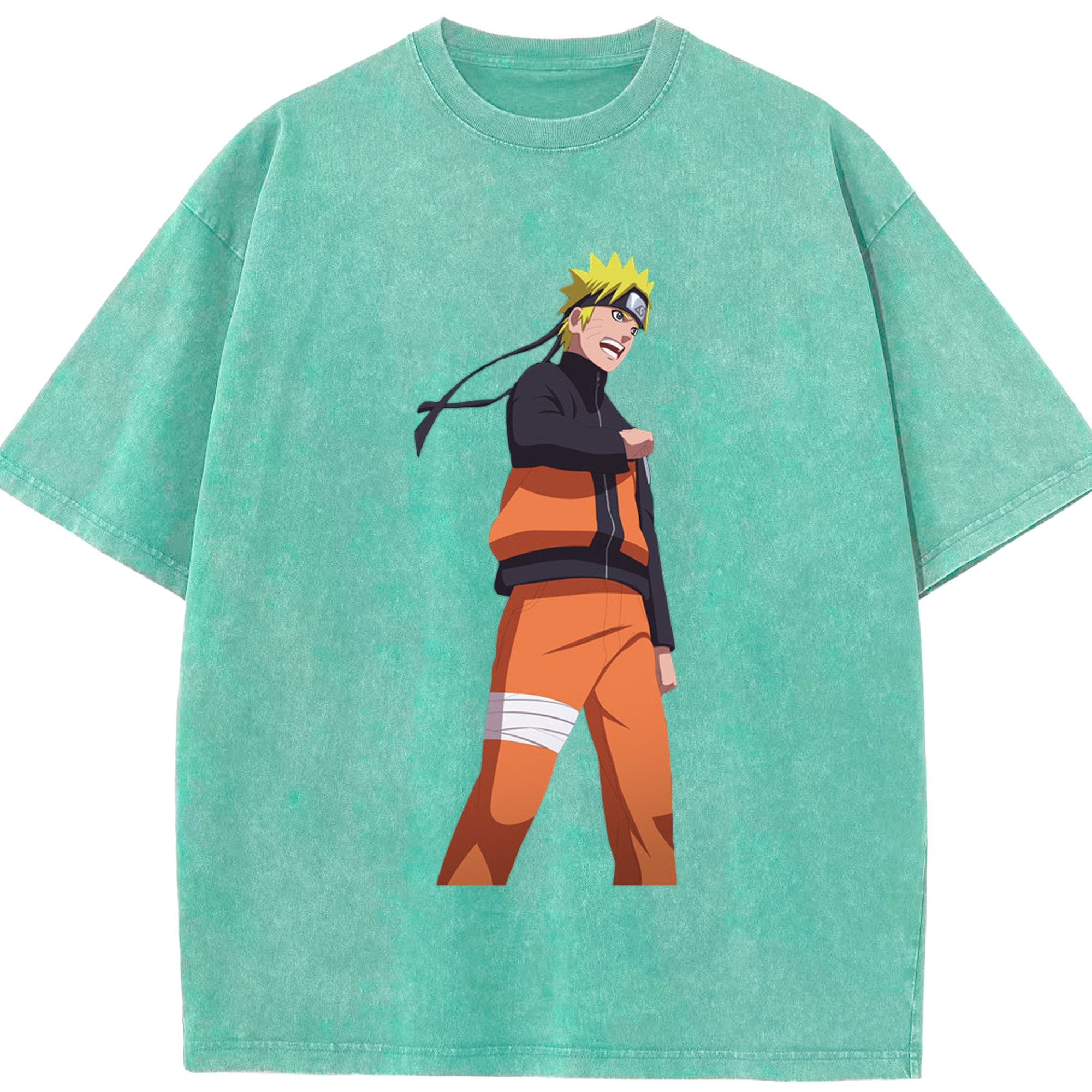 （画像用） NARUTO -ナルト- うずまき ナルト Uzumaki Naruto 綿100% ヴィンテージ風 半袖Tシャツ（フロントプリント）